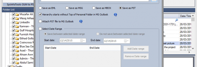 Sysinfo OLM to PST Converter screenshot