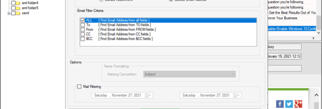 SysInspire EML Attachment Extractor Tool screenshot