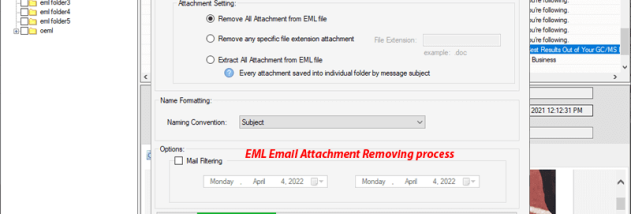SysInspire EML Attachment Remover screenshot