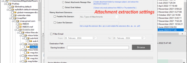 SysInspire MBOX Attachment Extractor screenshot
