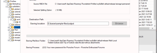 SysInspire MBOX Split and Merge Software screenshot