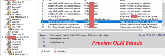 SysInspire OLM Converter Software screenshot