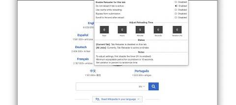 Tab Reloader for Firefox screenshot
