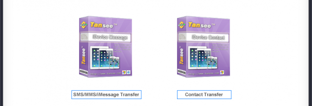 Tansee iDevice Message&Contact Transfer screenshot