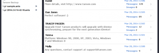 Tansee iPhone/iPod/iPad Messages Copy screenshot