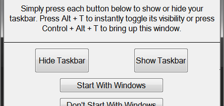 Taskbar Eliminator screenshot