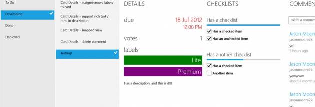 Taskboards screenshot