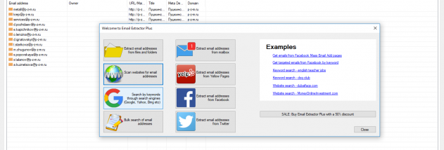 TC Email Extractor screenshot