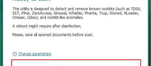 TDSSKiller screenshot