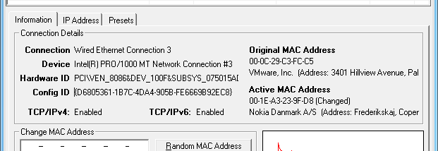 Technitium MAC Address Changer screenshot