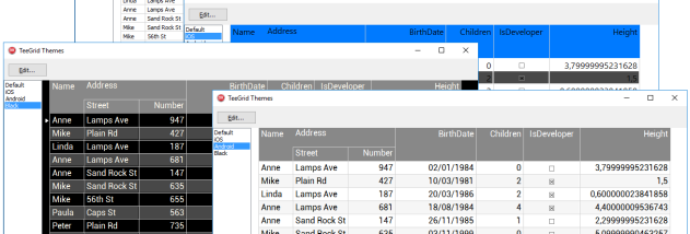 TeeGrid for VCL/FMX screenshot
