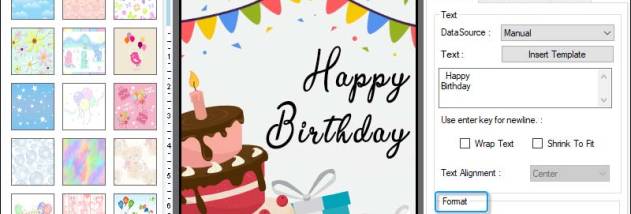 Template Design Birthday Card screenshot