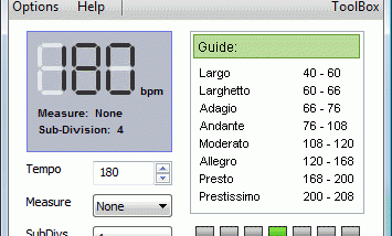 TempoPerfect Computer Metronome Free screenshot