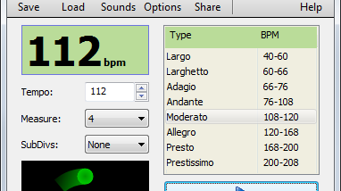 TempoPerfect Metronome Software Free screenshot
