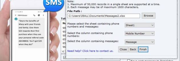 Text Message Receiver Software screenshot