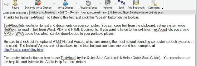 TextAloud screenshot