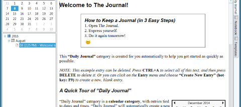 The Journal screenshot