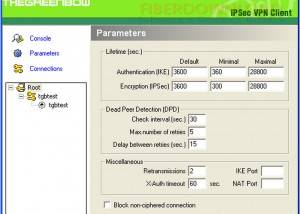 TheGreenBow IPSec VPN Client screenshot