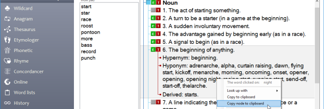 TheSage English Dictionary and Thesaurus screenshot