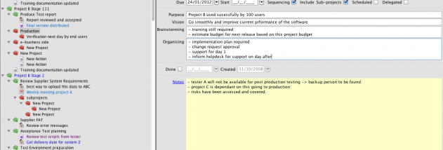 ThinkingRock screenshot