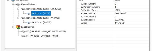 Thumb Drive Recovery Software screenshot