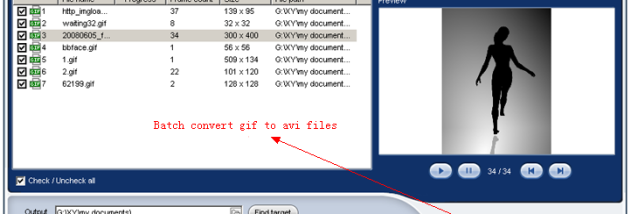 ThunderSoft GIF to AVI Converter screenshot