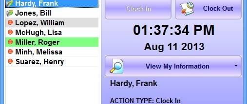 Time Clock MTS screenshot