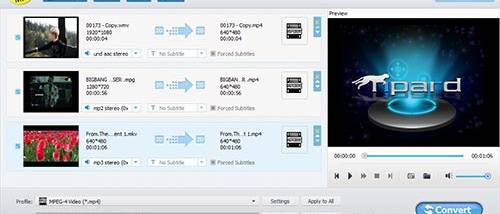 Tipard MP4 Video Converter screenshot