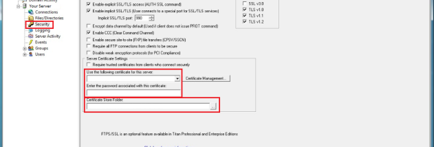 Titan FTP Server x64 screenshot