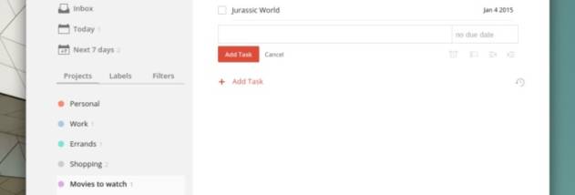 Todoist for Chrome screenshot