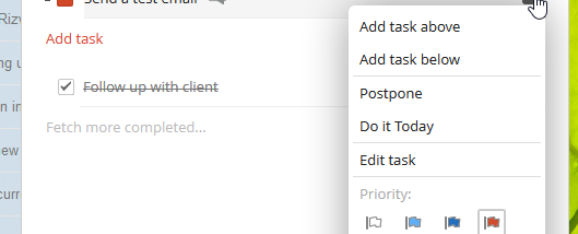 Todoist for Firefox screenshot