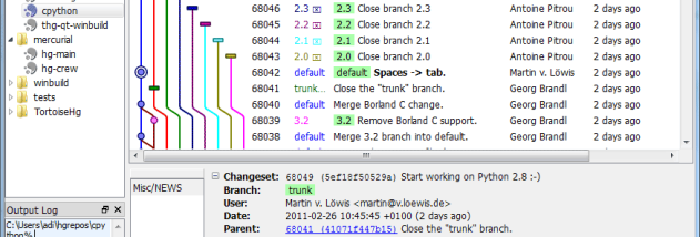 TortoiseHg x64 screenshot