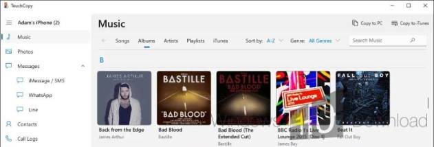TouchCopy screenshot