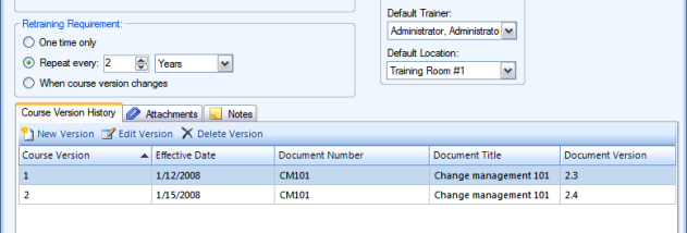 Training Manager Enterprise Edition screenshot