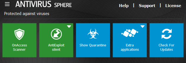 TrustPort Antivirus Sphere screenshot