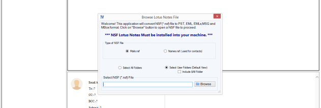 TrustVare NSF to PST Converter screenshot