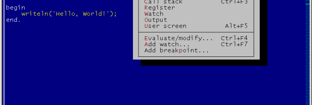 Turbo Pascal screenshot