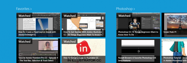 Tutorials for Adobe screenshot