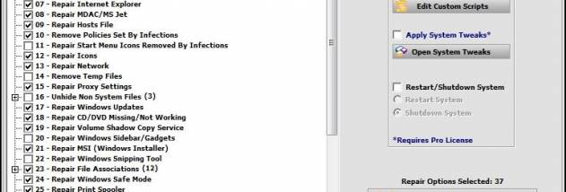 Tweaking.Com Windows Repair screenshot