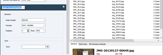 TweakNow FileRenamer screenshot