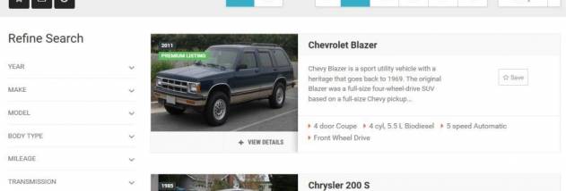 uAutoDealers car dealerships and classified script screenshot