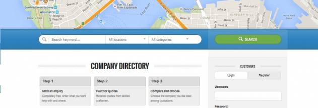 uBusinessDirectory classified directory screenshot