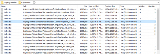 UltraSearch screenshot