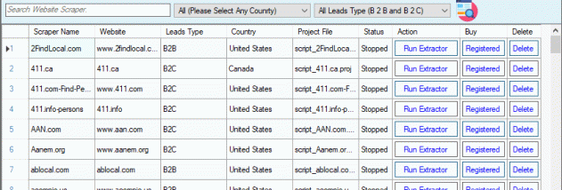 United Lead Scraper screenshot