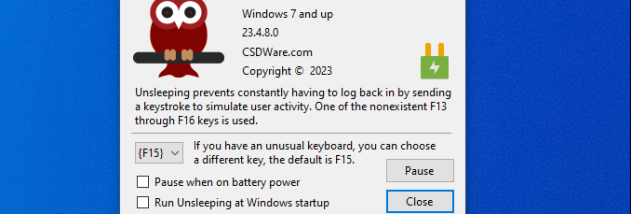 Unsleeping screenshot