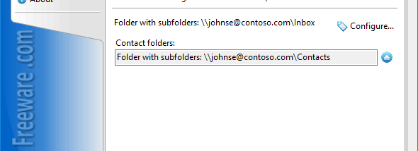 Unused Contacts Report for Outlook screenshot