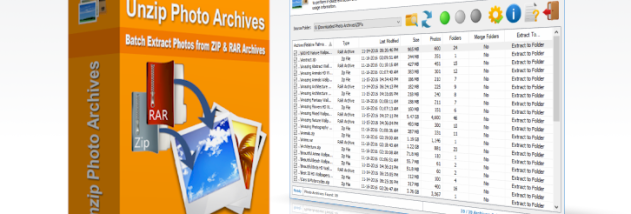 Unzip Photo Archives screenshot