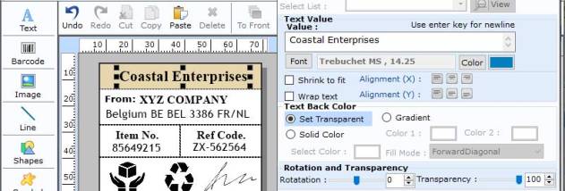 UPC Barcode Labels Creator screenshot