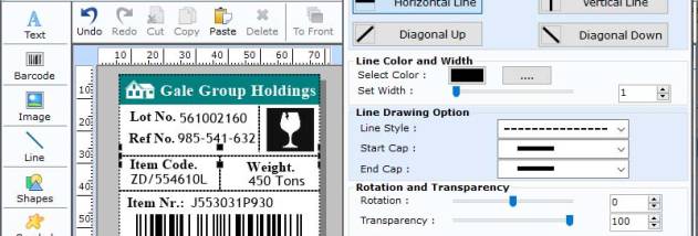UPCE Barcode Label Software screenshot