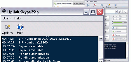 Uplink Skype2Sip Professional screenshot